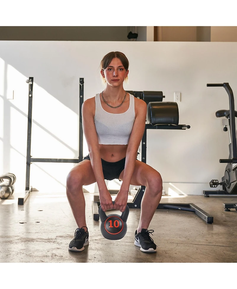 BalanceFrom Wide Grip Kettlebell Fitness Exercise Weights, 5, 10, and 15 Pounds