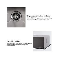 flynama 33x22x10 Inch Drop In Workstation Kitchen Sink R10 Radius SUS304 Stainless Steel Single Bowl With 5 Accessories Integrated Ledge