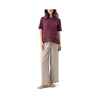 Ripe Maternity Mike Rib Nursing Top Maroon