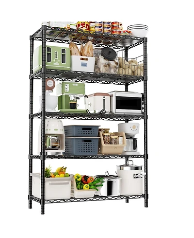 Lovmor 5-Tier in W x 72 in H x in D Height Adjustable Garage Wire Shelving Unit