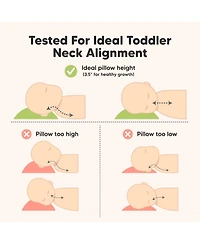 KeaBabies Toddler 1-Pack Lyra Muslin Pillow with Pillowcase 13x18, Organic Cotton for Boys, Girls, Sleeping, Travel