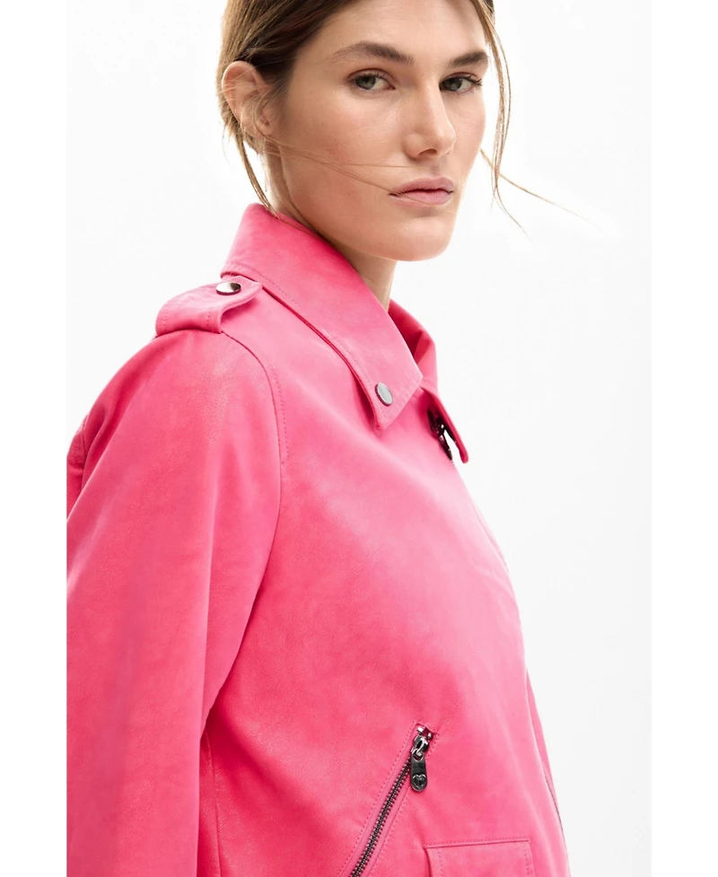 Desigual Women's Biker jacket with leather effect