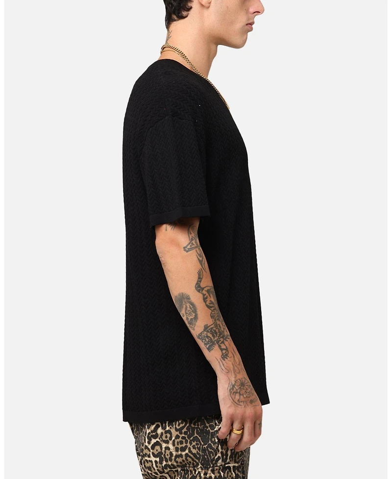 Xxiii Men's Hampton Knit T-Shirt Black
