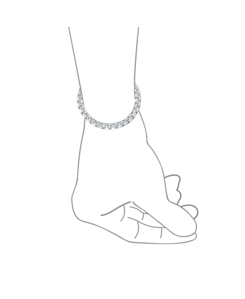 Bling Jewelry Solid Heavy Fancy Box Franco Link Chain Bracelet .925 Sterling Silver Made In Italy 8 Inch