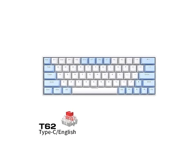 Risokeys Hot-Swappable Red Switch, Rainbow Backlight,25 Anti-Ghosting Keys 63-Key Wired Mechanical Keyboard