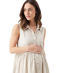 Ripe Maternity Chloe Tencel Dress Sand