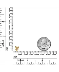 Bling Jewelry Tiny Pink Sapphire Cubic Zirconia Cz Butterfly Stud Earrings 14K Gold Screw-back