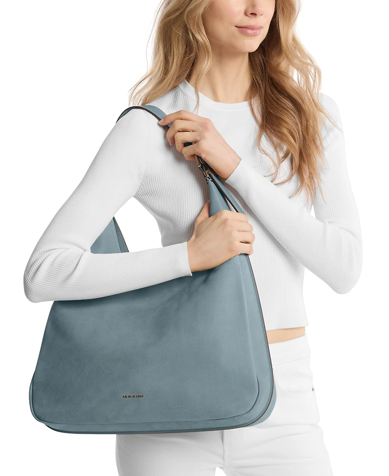 Michael Kors Women's Nolita Large Nubuck Hobo Shoulder Bag