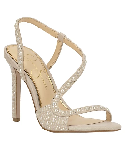 Jessica Simpson Women's Jaycin Barely-There Round Toe Embellished Sandals