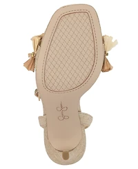 Jessica Simpson Women's Omiena Raffia Fringe High-Heel Dress Sandals