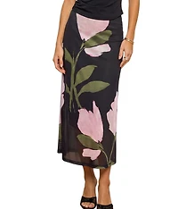 Cupshe Women's Blooming Peony Floral Midi Skirt