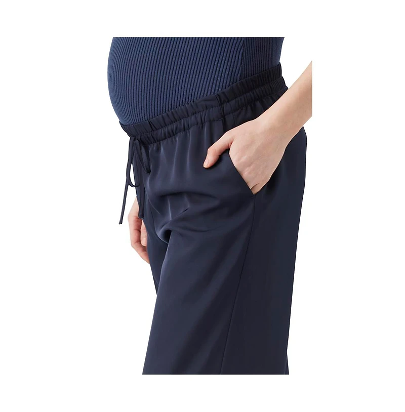 Ripe Maternity Women's Tamara Satin Pull-On Pant Midnight