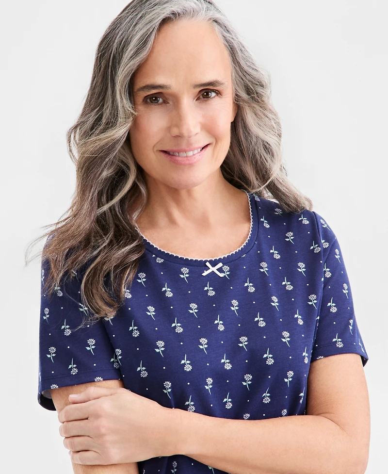 Charter Club Women's Short-Sleeve Sleepshirt, Macy's Exclusive