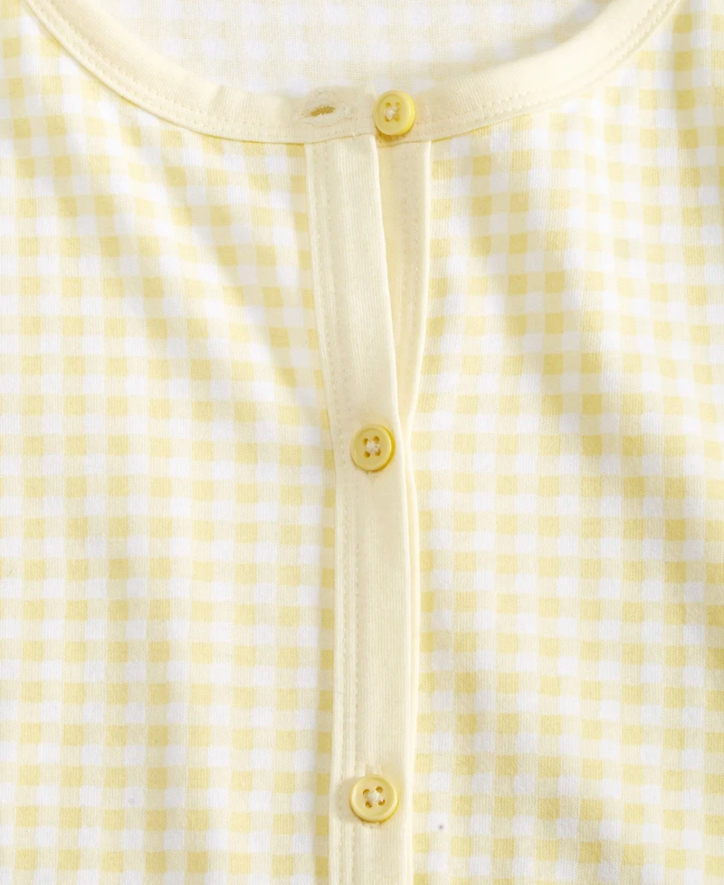 Charter Club Women's 2-Pc. Cotton Printed Cropped Pajamas Set, Created for Macy's