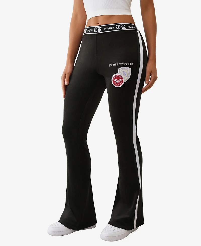 True Religion Women's Velour Bootcut Track Pants