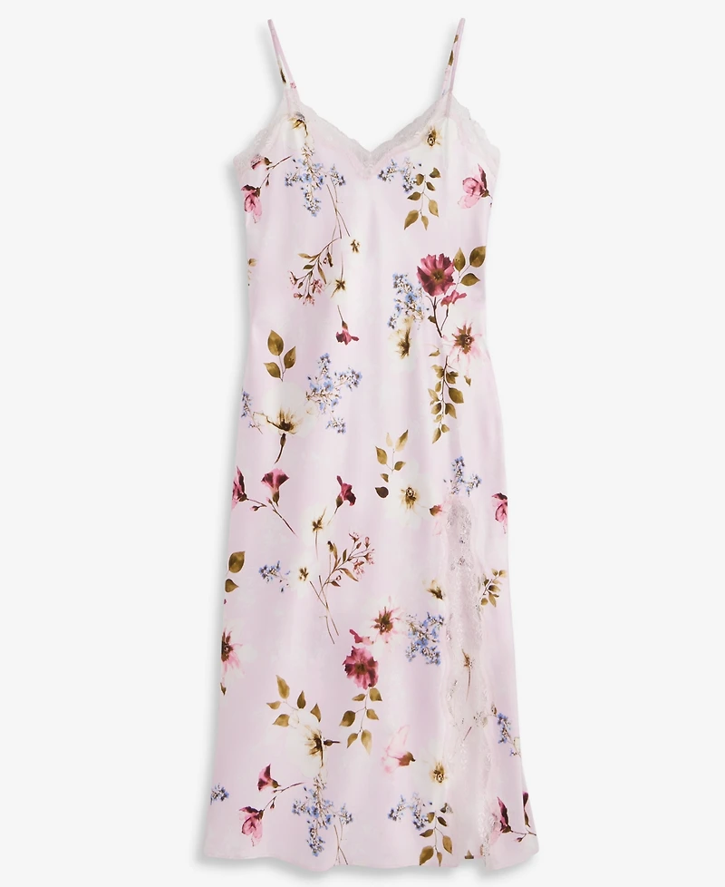 I.n.c. International Concepts Women's Lace-Trim Satin Nightgown