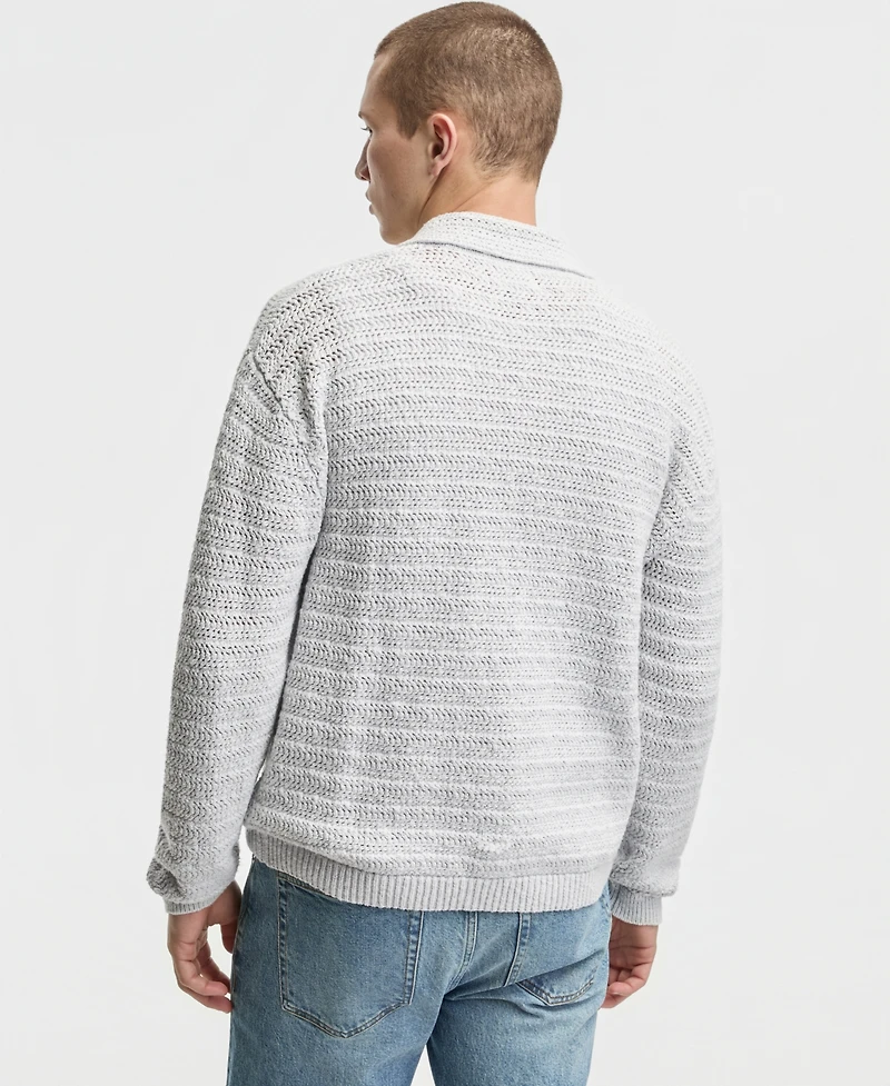 Mode of One Men's Relaxed-Fit Elio Long-Sleeve Polo Sweater, Macy's Exclusive