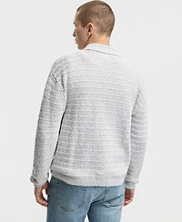 Mode of One Men's Relaxed-Fit Elio Long-Sleeve Polo Sweater, Macy's Exclusive