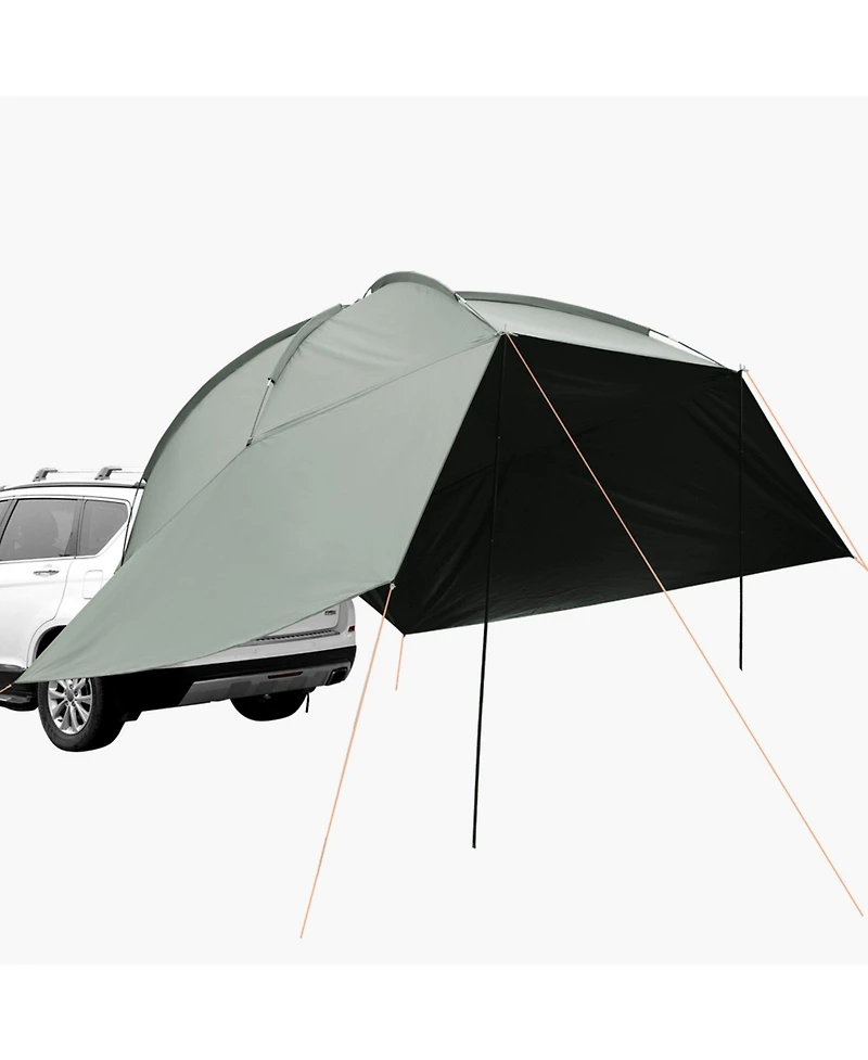 Mecale Vehicle Awning, 10' x 7' Shade Coverage Car Side Awning, PU2000mm UV50+ with Extended Side Canopies and Portable Storage Bag