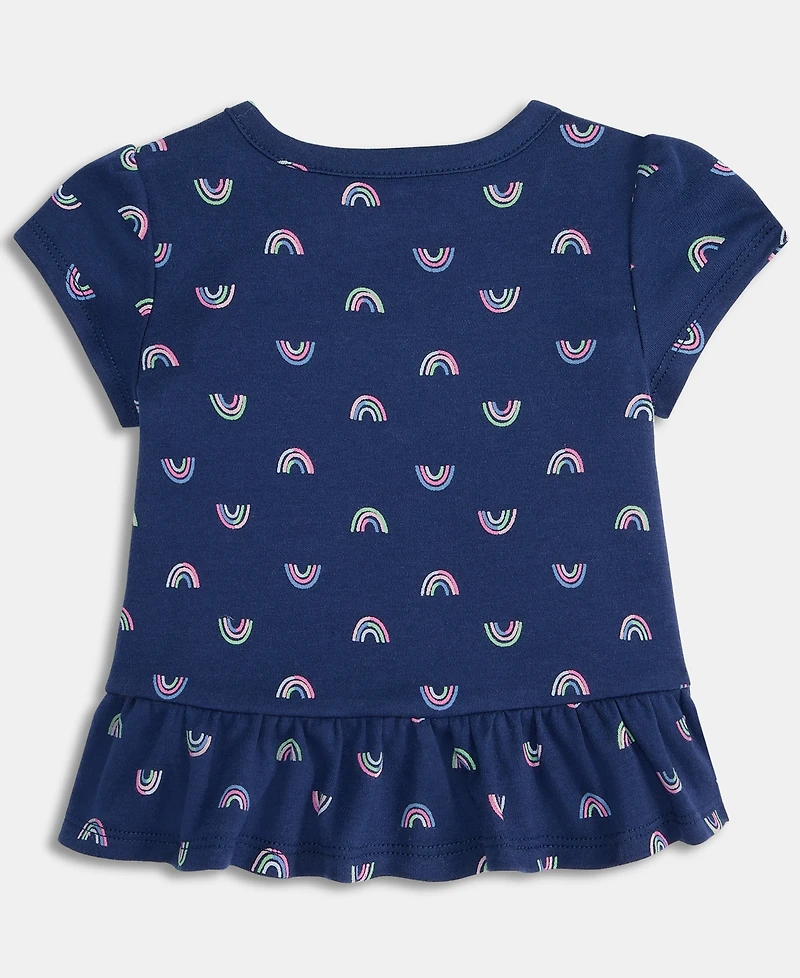 First Impressions Baby Girls' (3-24) Rainbow Peplum T-Shirt, Macy's Exclusive