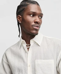 Mode of One Men's Boxy-Fit Sheer Short-Sleeve Shirt, Macy's Exclusive