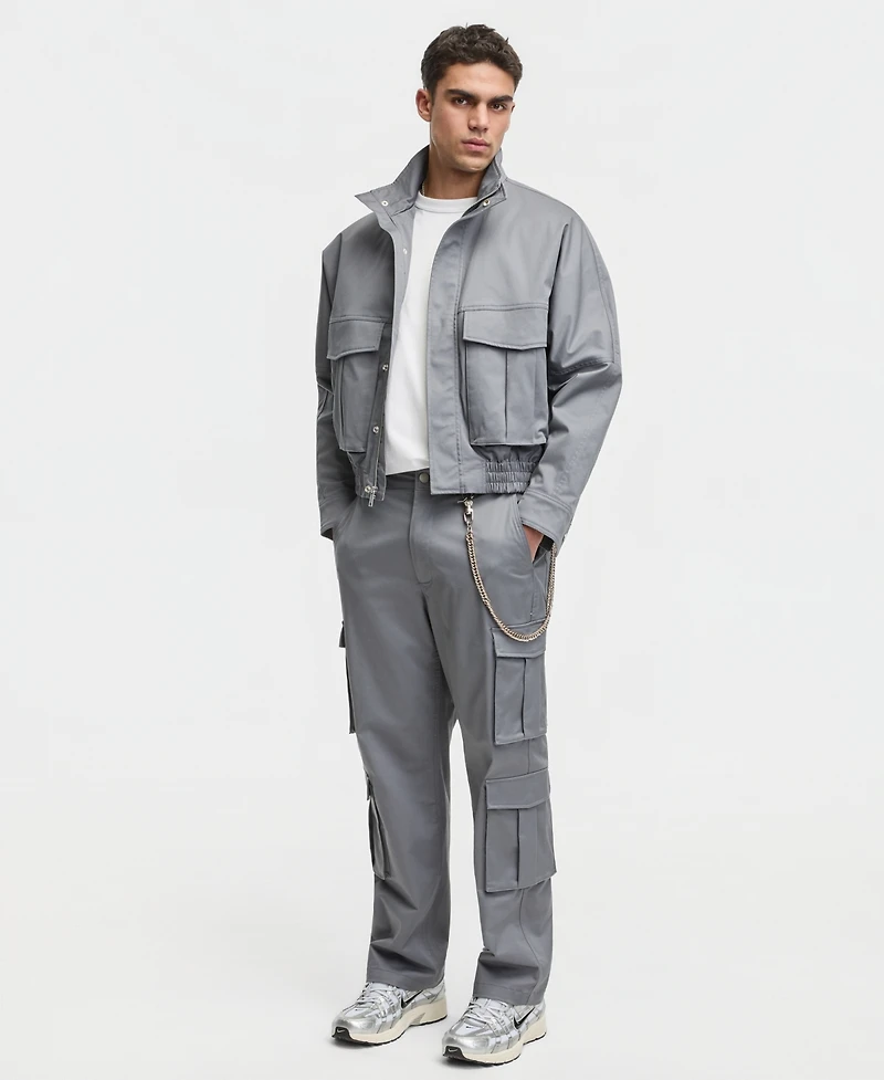 Mode of One Men's Relaxed-Fit Stretch Twill Utility Jacket, Macy's Exclusive