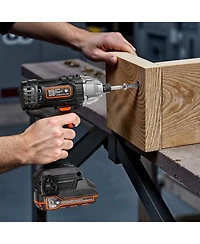 Mecale 20V Cordless 1/4" Impact Driver Kit, 2800 Rpm Max, Powerful Motor, Battery & Charger, 10 Bits, Led Work Light