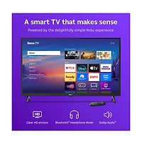 Roku 24" Select Series 720p Hd Smart Tv Hdr Streaming Wi-Fi Voice Control Indoor Entertainment - 24R2D5