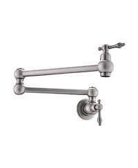 Boyel Living Faucet, Retro Single Hole Two Handles Wall Mount Kitchen Faucet