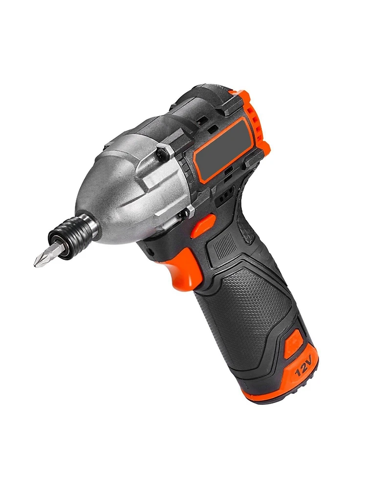 Mecale 12V Brushless 1/4" Impact Driver Kit, 3000 Rpm Max, Battery & Charger, 20 Bits, Led Work Light, Cordless Impact Driver