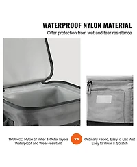 Mecale 24 Cans Soft Cooler Bag, Leakproof Soft Sided Cooler with Zipper, Waterproof Insulated Cooler Bag, Collapsible Portable