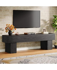 Tribesigns 63" Tv Stand, Farmhouse Entertainment Center, Low Tv Console Table