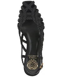 Vince Camuto Women's Stiorra Almond Toe Braided Slingback Flat Sandals