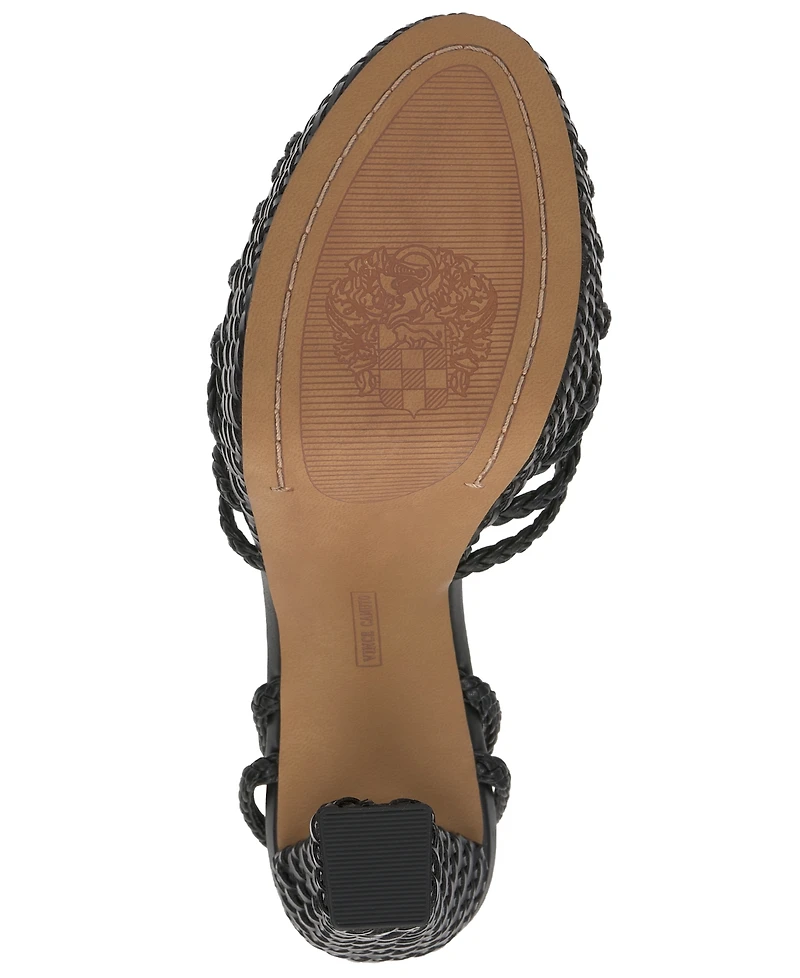 Vince Camuto Women's Samlee Braided Strappy Block Heel Platform Sandals