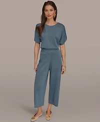 Donna Karan New York Women's Wide Leg Sequin Pull-On Pants