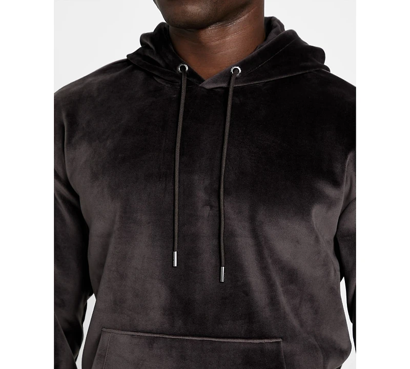 Guess Men's Bonded Long-Sleeve Drawstring Hoodie