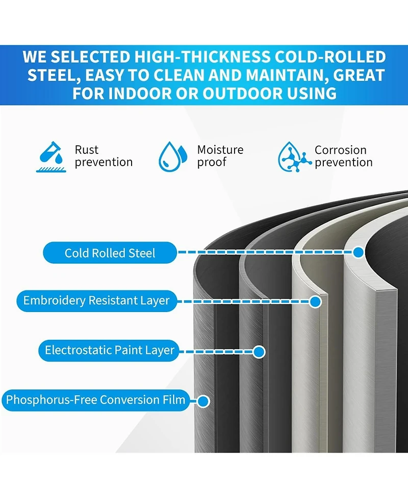 gaomon -Door Metal Office Storage Cabinet with 27 Hooks & 9 Shelves, 72" Tall Steel Lockers, Employee Locker Cabinet for Office, Gym