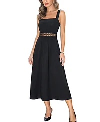 Cupshe Women's Gallery Day Black Midi Beach Dress