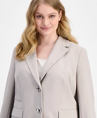 Anne Klein Plus Notched Collar Two-Button Blazer