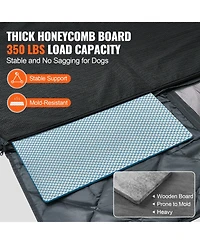 Cozito Dog Car Seat Extender | Hard-Bottom Hammock Bed, Mesh Window, 350 lb Support