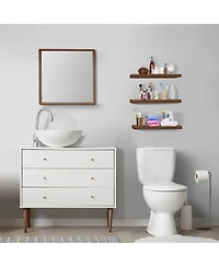 Sorbus 3 Pack 16 Inch Floating Shelves - for Bedroom, Kitchen, Living Room, Office, etc