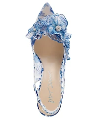 Betsey Johnson Women's Petra Flower Applique Slingback Pumps