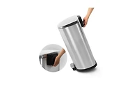 Ninestars Step-On Trash Can 13.2 Gallon, D Shaped Stainless Steel