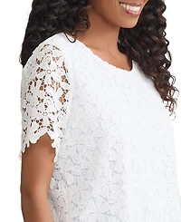 Jones New York Women's Short-Sleeve Crew Neck Top