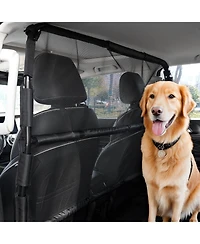 Cozito Wide Dog Car Barrier for Front Seats, See-Through Mesh Vehicle Divider, Universal Fit for Sedans, Trucks & SUVs