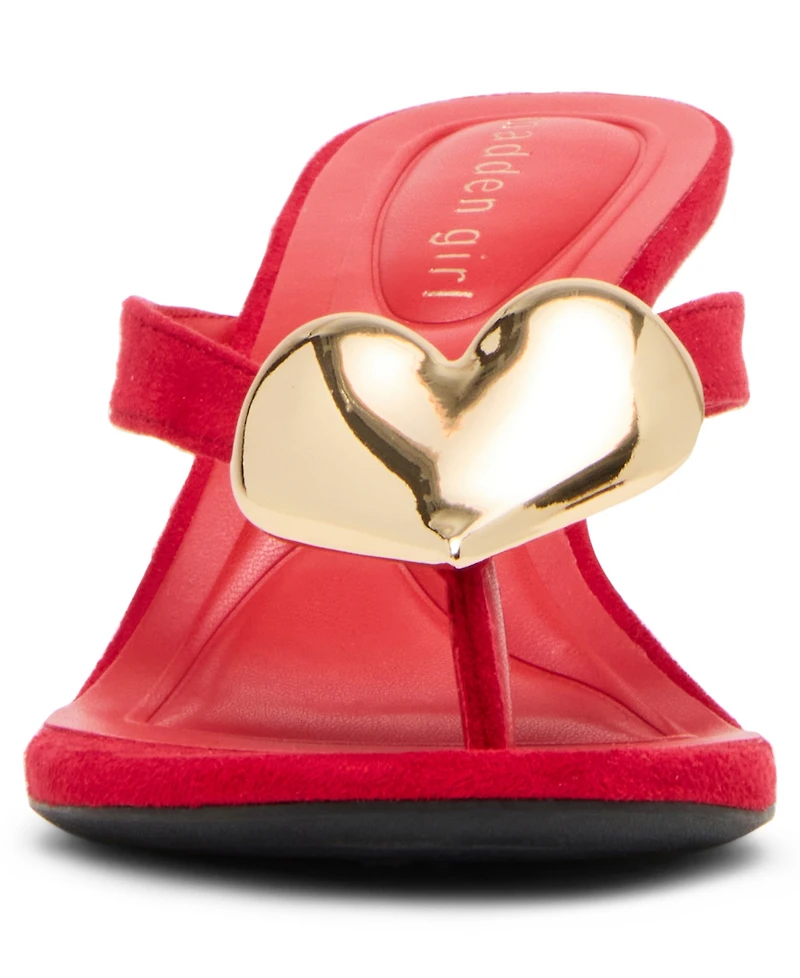 Madden Girl Women's Heartbeat Embellished High-Heel Thong Sandals