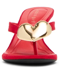 Madden Girl Women's Heartbeat Embellished High-Heel Thong Sandals
