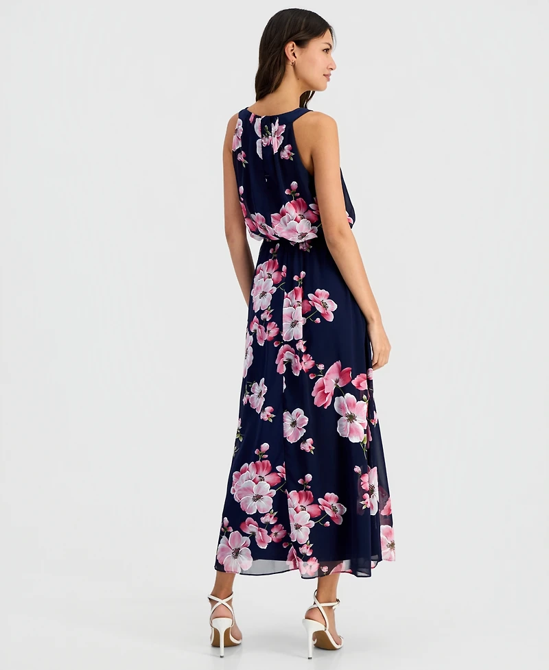 Robbie Bee Women's Floral Print Maxi Dress