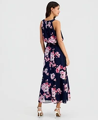 Robbie Bee Women's Floral Print Maxi Dress