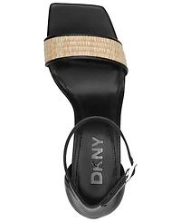 Dkny Women's Krazz Raffia Ankle Strap Sandals